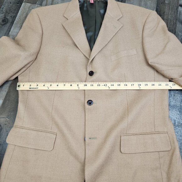 Mens Oscar De La Renta size 44L Wool 4 Button Blazer Suit Jacket - Picture 5 of 8